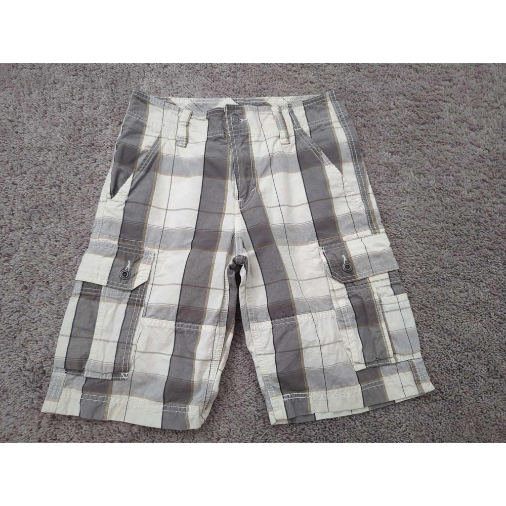 Levi's Cargo Shorts Mens 29 Gray Plaid Inseam: 10.5" Casual Outdoor Active